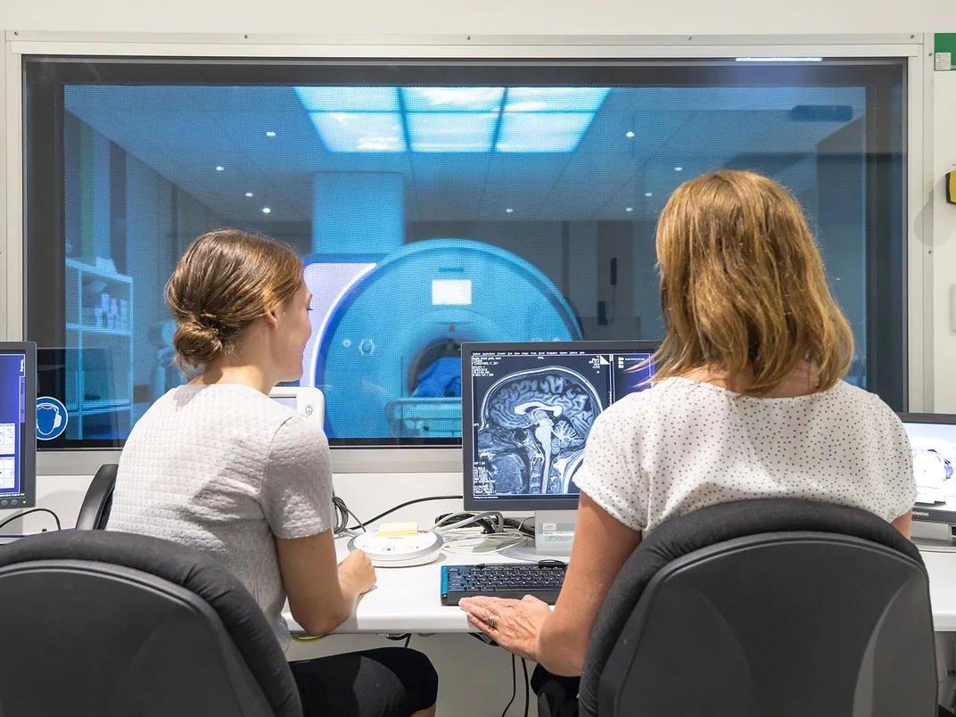 Researchers Look at a Brain Scan From an MRI